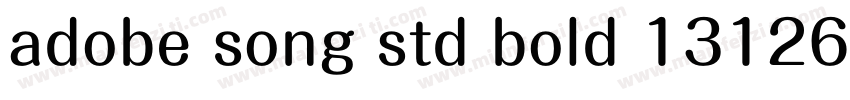 adobe song std bold 13126字体转换